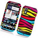 Hard Plastic Rubber Feel Design Case for Motorola Photon 4G - Abstract Zebra