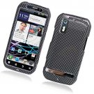 Hard Plastic Rubber Feel Design Case for Motorola Photon 4G - Carbon Fiber