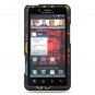 Hard Plastic Rubber Feel Design Case for Motorola Droid Bionic Targa - Multi Colors Peace Signs