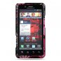 Hard Plastic Design Case for Motorola Droid Bionic Targa XT875 - Pink Butterfly