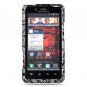 Hard Plastic Design Case for Motorola Droid Bionic Targa XT875 - Black Skulls