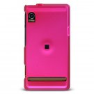 Hard Plastic Rubber Feel Case for Motorola Droid A855 - Hot Pink