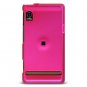 Hard Plastic Rubber Feel Case for Motorola Droid A855 - Hot Pink