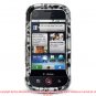 Hard Plastic Design Case for Motorola Cliq MB200 - Black Skulls