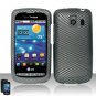 Hard Plastic Rubber Feel Design Case for LG Vortex VS660 - Carbon Fiber