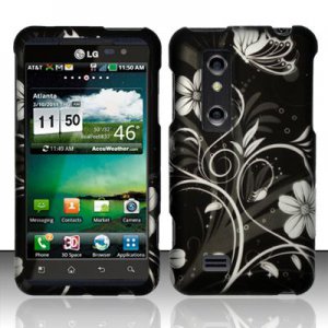 Hard Plastic Rubber Feel Design Case for LG Thrill 4G - Midnight Garden