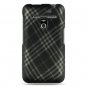 Hard Plastic Rubber Feel Design Case for LG Revolution 4G VS910 - Smoke Diagonal Check