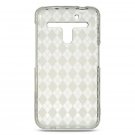 Crystal Gel Check Design Skin Case for LG Revolution 4G VS910 - Clear