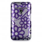 Hard Plastic Design Case for LG Revolution 4G VS910 - Purple Lace