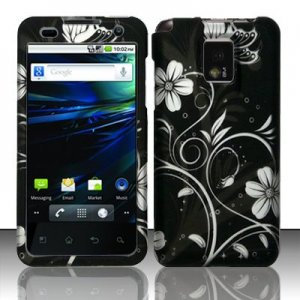 Hard Plastic Rubber Feel Design Case for LG Optimus G2x - Midnight Garden
