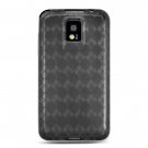 Crystal Gel Check Design Skin Case for LG Optimus G2x - Smoke