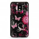 Hard Plastic Design Case for LG Optimus G2x - Pink Butterfly