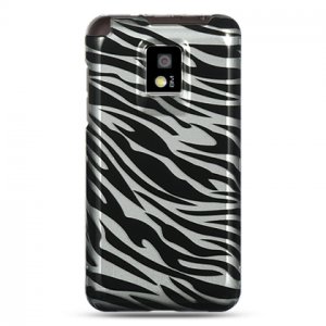 Hard Plastic Design Case for LG Optimus G2x - Silver and Black Zebra