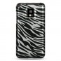 Hard Plastic Design Case for LG Optimus G2x - Silver and Black Zebra