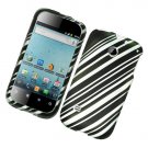 Hard Plastic Rubber Feel Design Case for Huawei Ascend II M865 - Modern Silver Lines