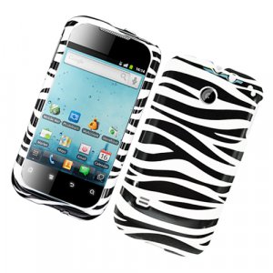 Hard Plastic Glossy Design Case for Huawei Ascend II M865 - Black and White Zebra