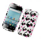 Hard Plastic Glossy Design Case for Huawei Ascend II M865 - Bow Tie Cats