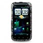 Hard Plastic Design Cover Case for HTC Sensation 4G - Black Skulls