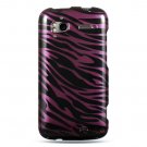 Hard Plastic Design Cover Case for HTC Sensation 4G - Purple and Black Zebra