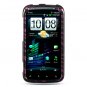 Hard Plastic Design Cover Case for HTC Sensation 4G - Purple and Black Zebra