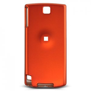 Hard Plastic Rubber Feel Case for HTC Pure Touch Diamond II - Orange