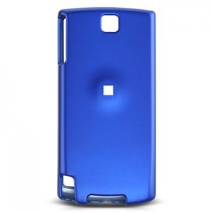 Hard Plastic Rubber Feel Case for HTC Pure Touch Diamond II - Blue