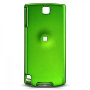 Hard Plastic Rubber Feel Case for HTC Pure Touch Diamond II - Green