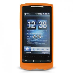 Soft Silicone Skin Cover Case for HTC Pure Touch Diamond II - Orange