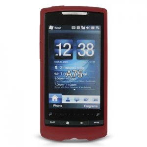 Soft Silicone Skin Cover Case for HTC Pure Touch Diamond II - Burgundy