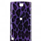 Hard Plastic Design Cover Case for HTC Pure Touch Diamond II - Purple Leopard