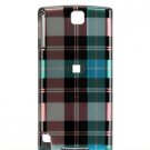 Hard Plastic Design Cover Case for HTC Pure Touch Diamond II - Blue Check