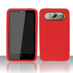 Soft Silicone Skin Cover Case for HTC HD7/HD7S - Red