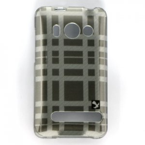 Hard Plastic Design Full Case for HTC Evo 4G - Smoke Check