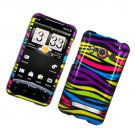 Hard Plastic Glossy Design Full Case for HTC Evo 4G - Abstract Zebra