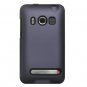 2-in-1 Hard Rubber Cover Case + Black Silicone Skin for HTC Evo 4G - Purple
