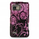 Hard Plastic Design Case for Motorola Droid Bionic Targa XT875 - Purple Swirls
