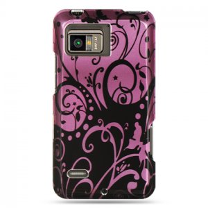 Hard Plastic Design Case for Motorola Droid Bionic Targa XT875 - Purple Swirls