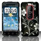 Hard Plastic Rubber Feel Design Case for HTC Evo 3D - Midnight Garden