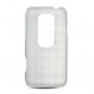 Crystal Gel Check Design Skin Case for HTC Evo 3D - Clear