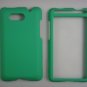 Hard Plastic Rubber Feel Case for HTC Aria - Turquoise Green