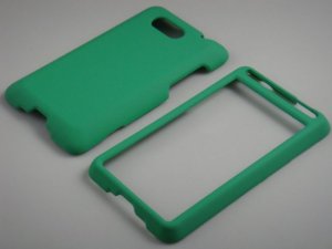 Hard Plastic Rubber Feel Case for HTC Aria - Turquoise Green