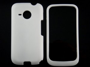 Hard Plastic Rubber Feel Case for HTC Droid Eris 6200 - White