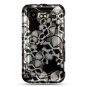 Hard Plastic Design Cover Case for HTC Incredible 2 6350 - Black Skulls