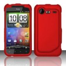 Hard Plastic Rubber Feel Case for HTC Incredible 2 6350 - Red