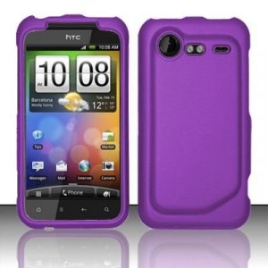 Hard Plastic Rubber Feel Case for HTC Incredible 2 6350 - Purple