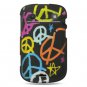 Hard Plastic Rubber Feel Design Case for Blackberry Bold 9900/9930 - Multi Colors Peace Signs