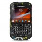 Hard Plastic Rubber Feel Design Case for Blackberry Bold 9900/9930 - Multi Colors Peace Signs