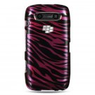 Hard Plastic Design Case for Blackberry Torch 9850/9860 - Purple Zebra