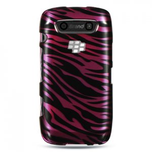 Hard Plastic Design Case for Blackberry Torch 9850/9860 - Purple Zebra