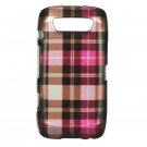 Hard Plastic Design Case for Blackberry Torch 9850/9860 - Hot Pink Check